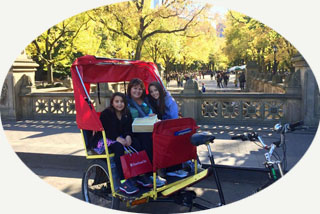 Women in the pedicab
