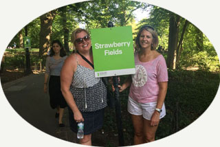 Satisfied couple of customers from bike rental